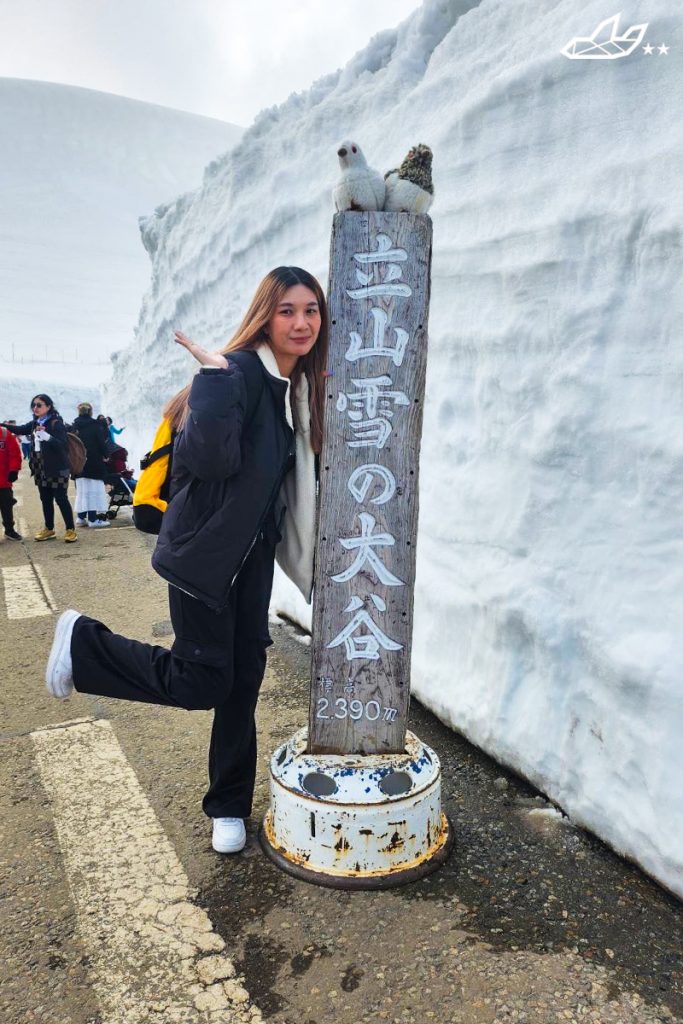 จุดเช็คอิน กำแพงหิมะ เส้นทางเจแปนแอลป์ ทาเตยามะ-คุโรเบะ