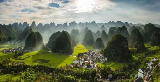 China Guiyang Wanfeng Lake Forest of Ten Thousand Peaks - ทัวร์จีน กุ้ยหยาง ทะเลสาบวางเฟิง ภูเขาหมื่นยอด (ไม่ลงร้าน)