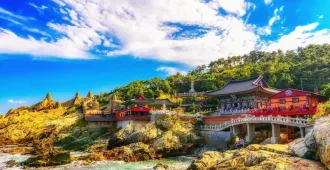 Korea Busan Seoul Haedong Yonggungsa Temple - ทัวร์เกาหลี ปูซาน โซล ชมวัดแฮดง ยงกุงซา วิวท้องทะเลสีฟ้าคราม และ เปิดประสบการณ์นั่งรถไฟความเร็วสูง อิสระ 1 วัน