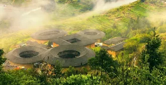 China Shantou Fujian Tulou - ทัวร์จีน ซัวเถา หมู่บ้านดินถู่โหลหย่งติ้ง เฮียงบู้ซัว ไต่ฮงกง